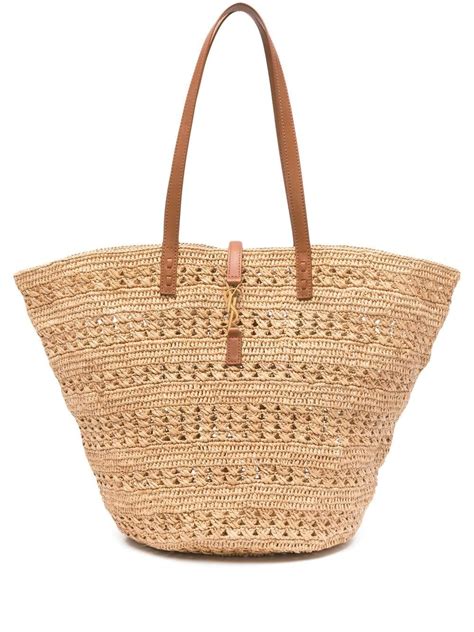 ysl woven tote|YSL work tote.